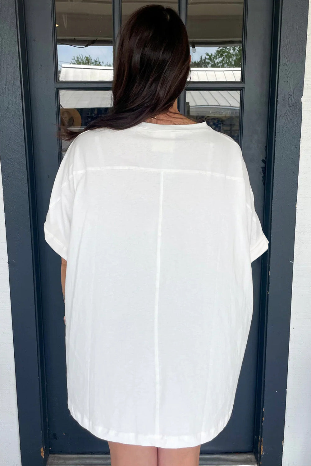 White Sequined Texas Graphic T Shirt